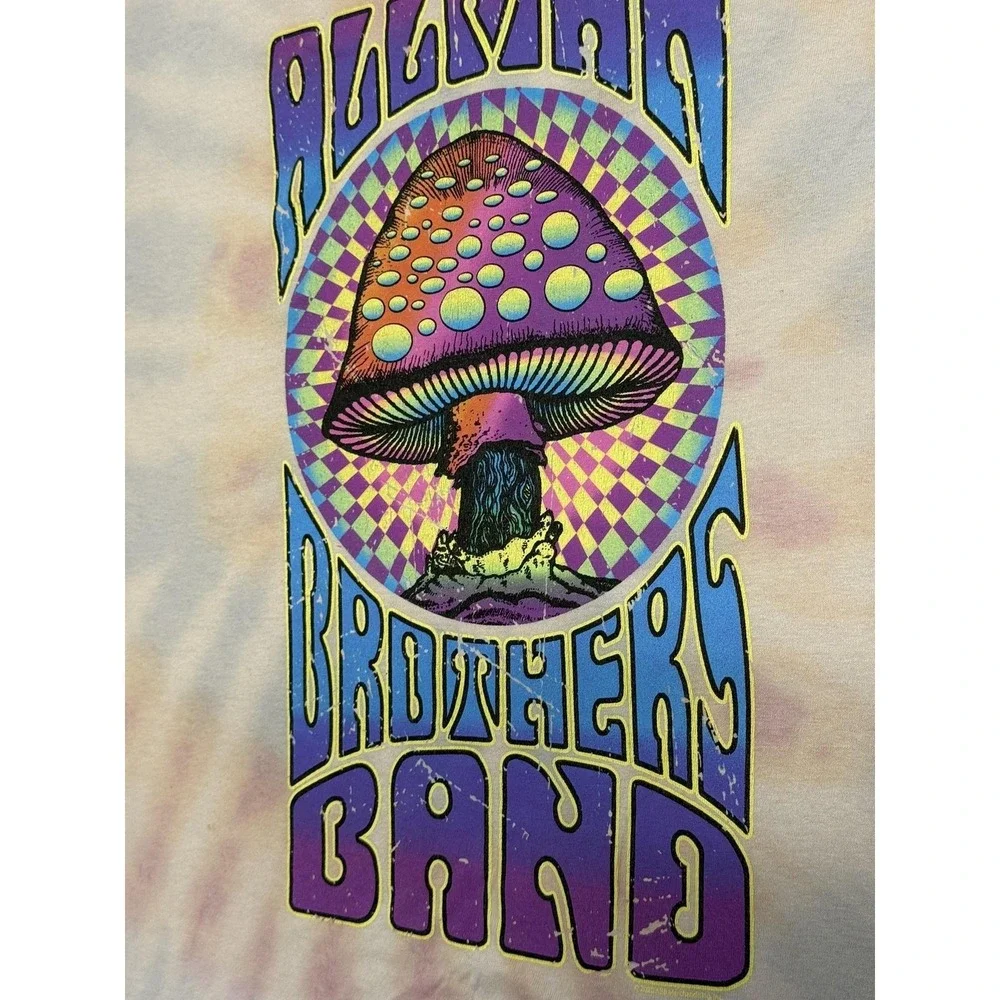 Allman Brothers Band Shirt Unisex Small Tie Dye Psychedelic Graphic Mushroom